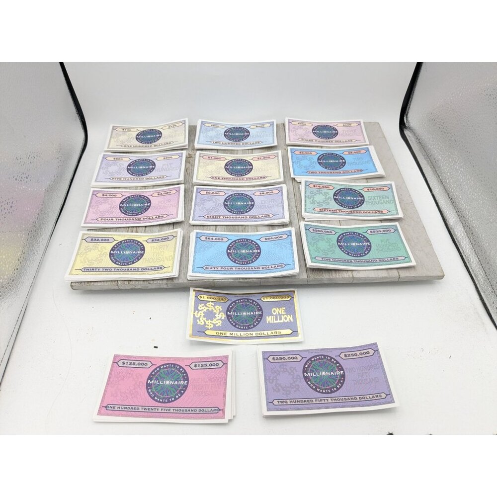 Who Wants To Be A Millionaire Replacement Money Set Of 14